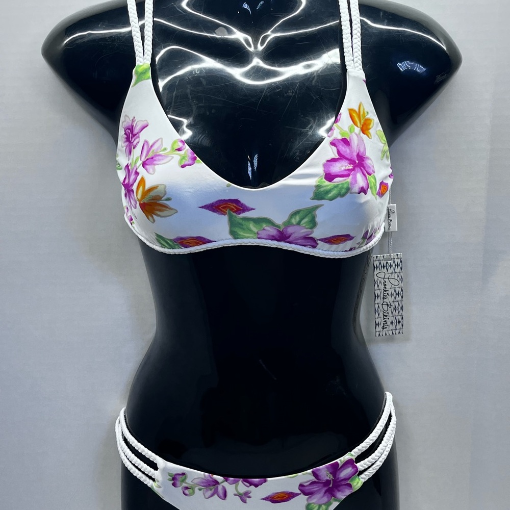 Frankie's Bikinis Floral White Bikini Set - Picture 6 of 16